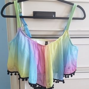 Rainbow bikini top